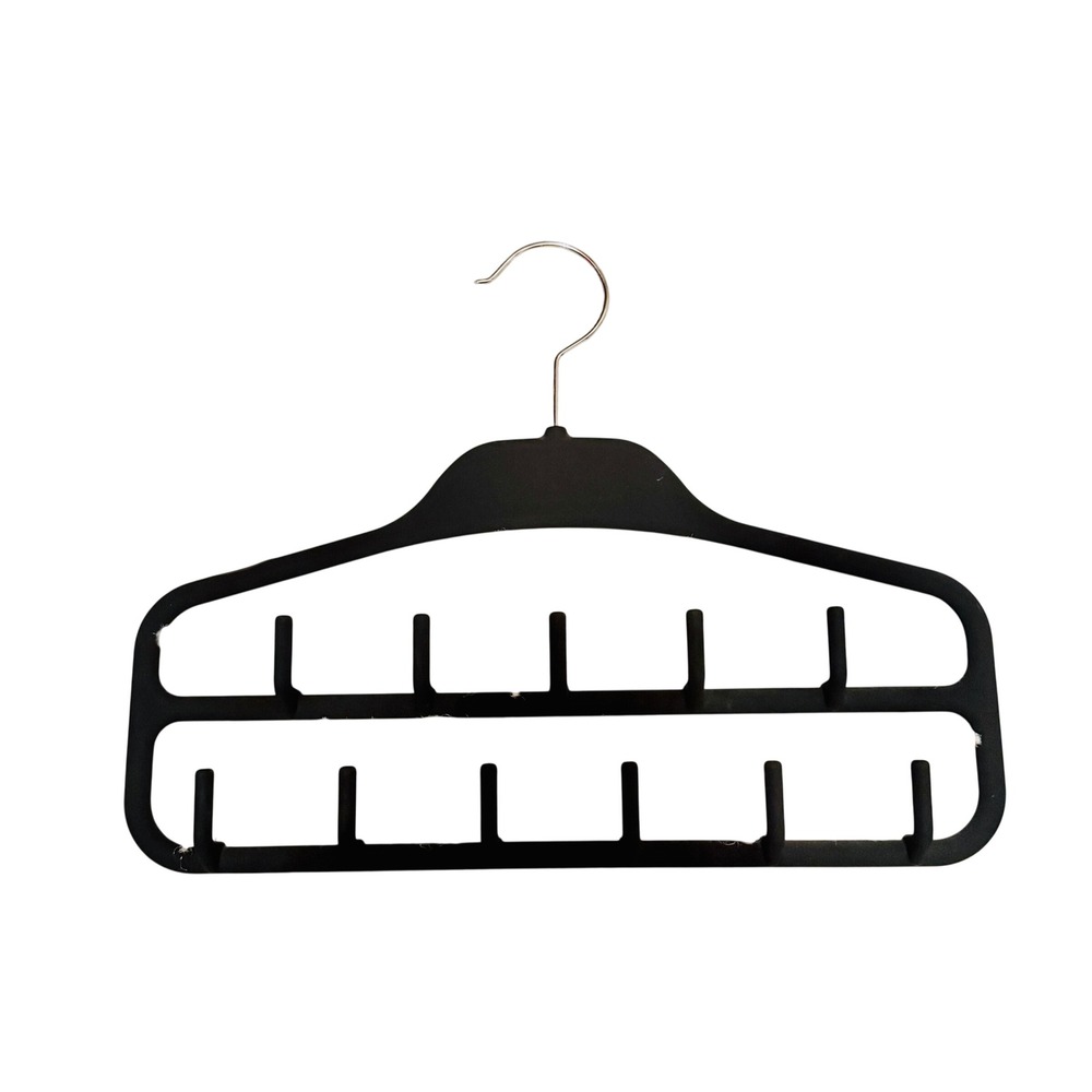 Black Multi-Hook Belt Tie‎ Scarf Accessory Closet Organizer Hanger 11 Hooks